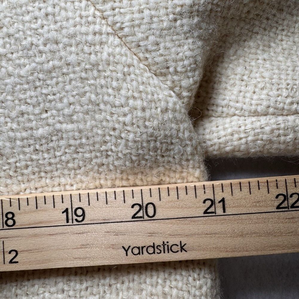 Vintage ILGWU 1960-70 Winter White Tweed Swing Coat Ladies 21" Bust 40" Length - Picture 12 of 16